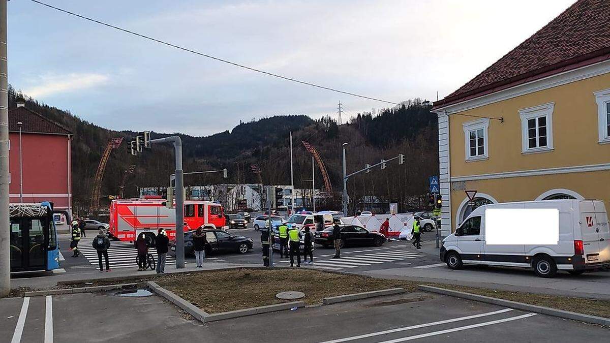 Zu dem Unfall kam es auf der Stadionkreuzung in Kapfenberg