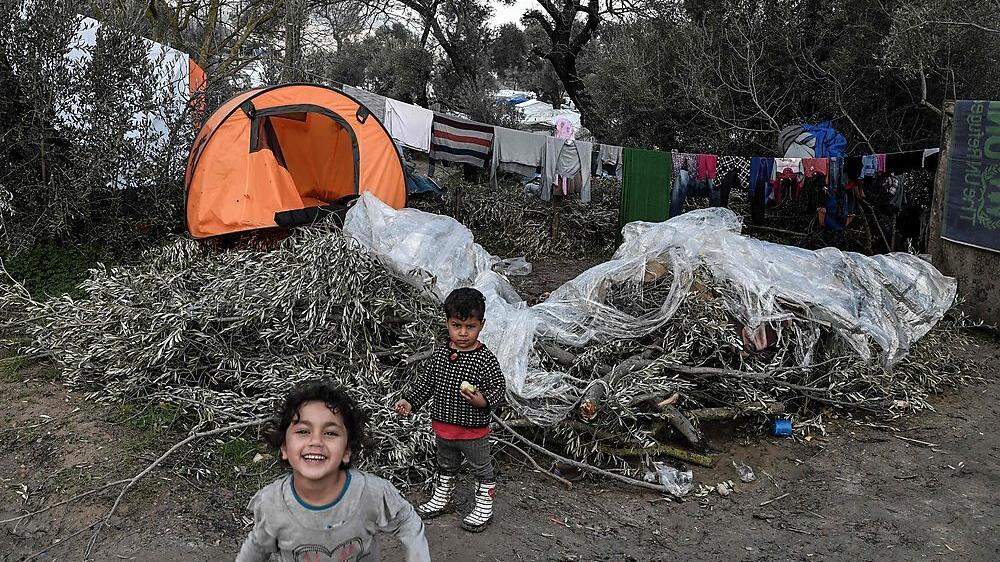 Migrantenkinder auf der Insel Chios
