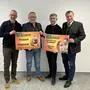 Michael Fend, Manfred Walter, Franz Fartek und Thomas Heuberger (v.l.) freuen sich über die neuen Sujets der „meinjob Südoststeiermark“-Initiative 