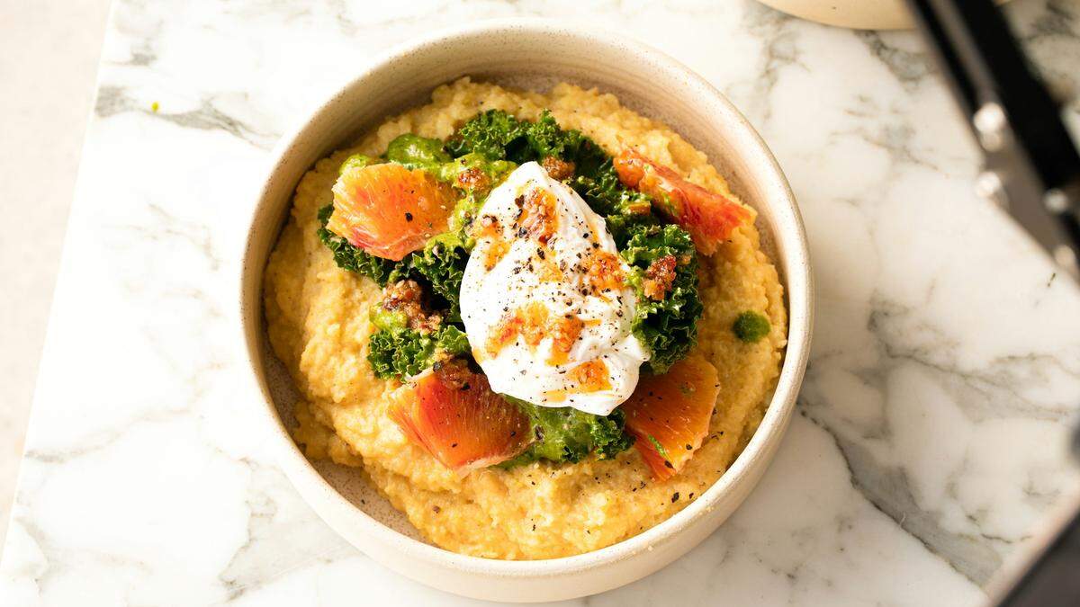 Symbolbild Polenta mit Bärlauchpesto | Symbolbild Polenta mit Bärlauchpesto