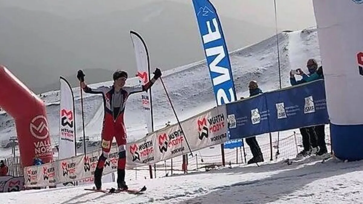 Oberauer beim Zieleinlauf in Andorra
