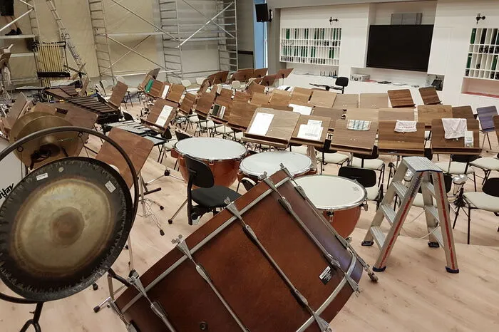 Das Herzstück: der 200 Quadratmeter große Orchestersaal