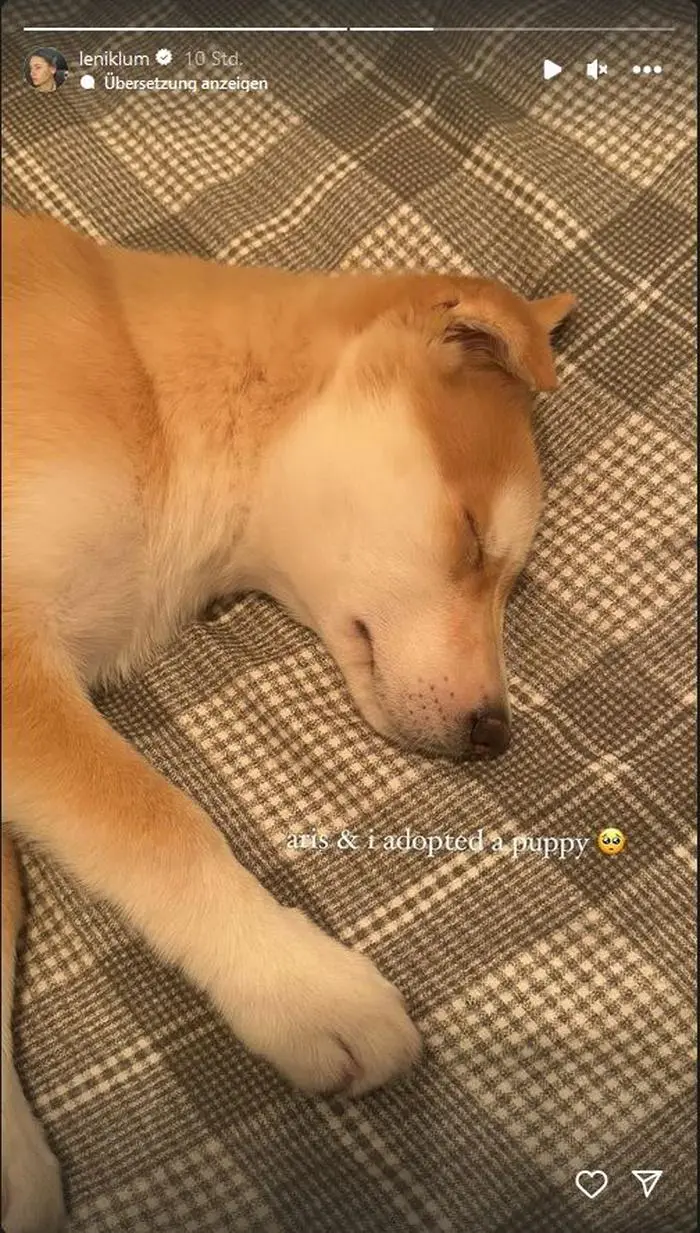 Leni Klum hieß den Neuankömmling in ihrem Zuhause willkommen