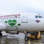 Der Airbus A319 mit dem Grünen Herz der Steiermark landete am Montag in Graz
