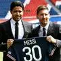 Nasser Al-Khelaifi und Lionel Messi 