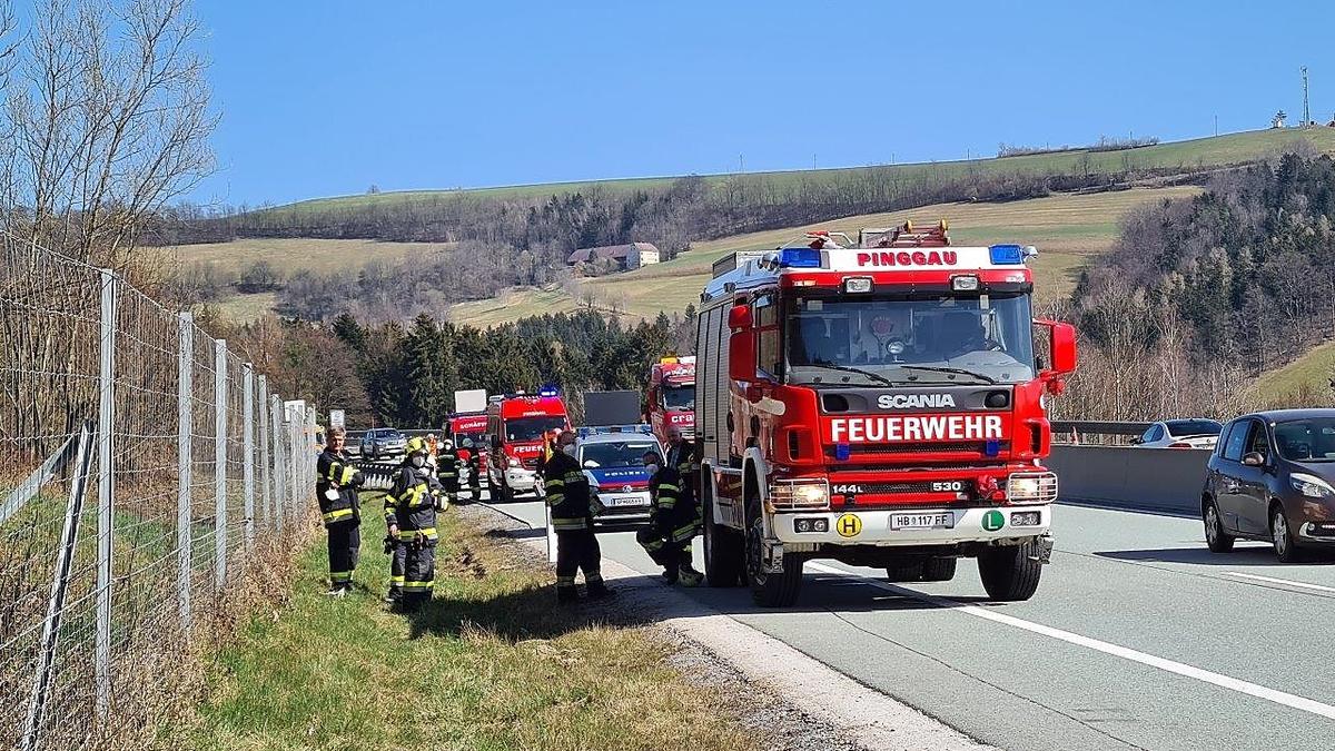 Die Feuerwehren aus Pinggau und Schäffern mussten am Vormittag ausrücken