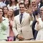 Herzogin Kate, Roger Federer und seine Frau Mirka (von links)