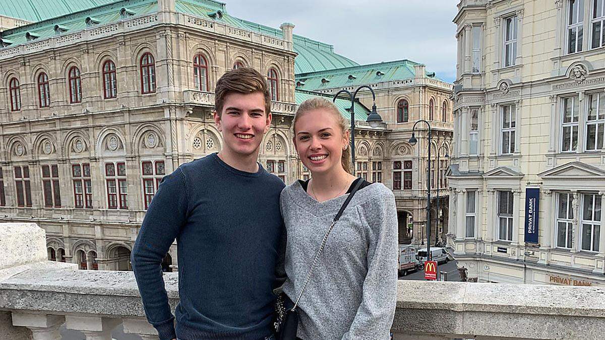 Wien-Besuch von Felix Maxa und Yana Dobnig