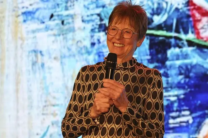 Annemarie Moser-Pröll hatte sichtlich Spaß