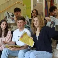 Sie waren Teil des Kleine-Zeitung-Projektes „Schüler machen Zeitung“: Fabian Pongratz, Alina Baumgartner und Elias Hirt sowie Sarah Doppelreiter, Lukas Storer und Luzia Groß
