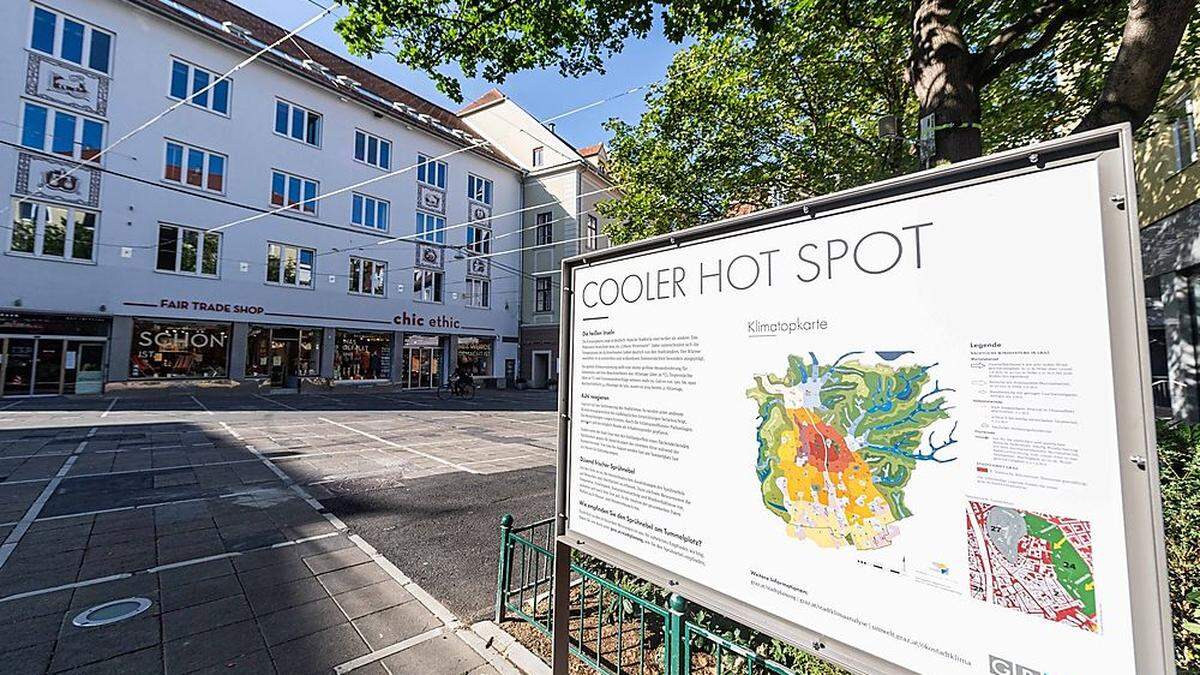 Sprühnebel wie jener aus der Testanlage am Tummelplatz gilt als Teil der Lösung zur urbanen Hitzebekämpfung