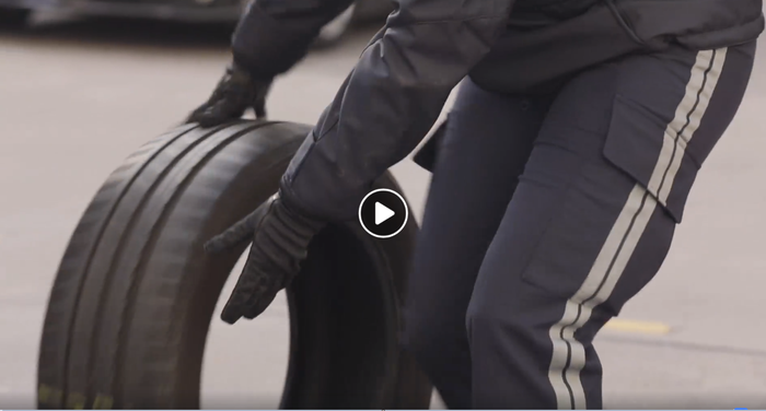 Aus dem österreichischen Video: Reifen ohne Felgen
