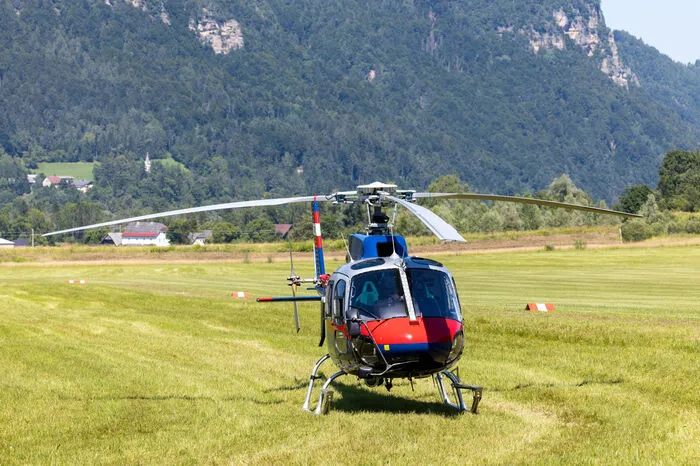 Auch ein Helikopter der Polizei konnten die Gäste aus nächster Nähe sehen.