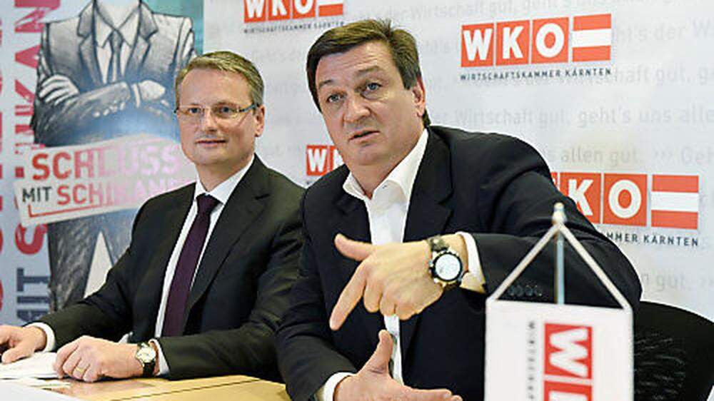 Wirtschaftsprüfer Walter Zenkl und Wirtschaftskammerpräsident Jürgen Mandl