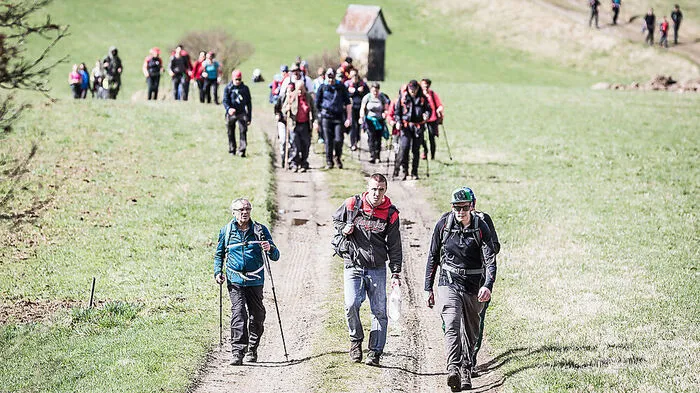 Nach über zwölf Stunden Marsch erreichten die ersten Pilger das Ziel am Lorenziberg