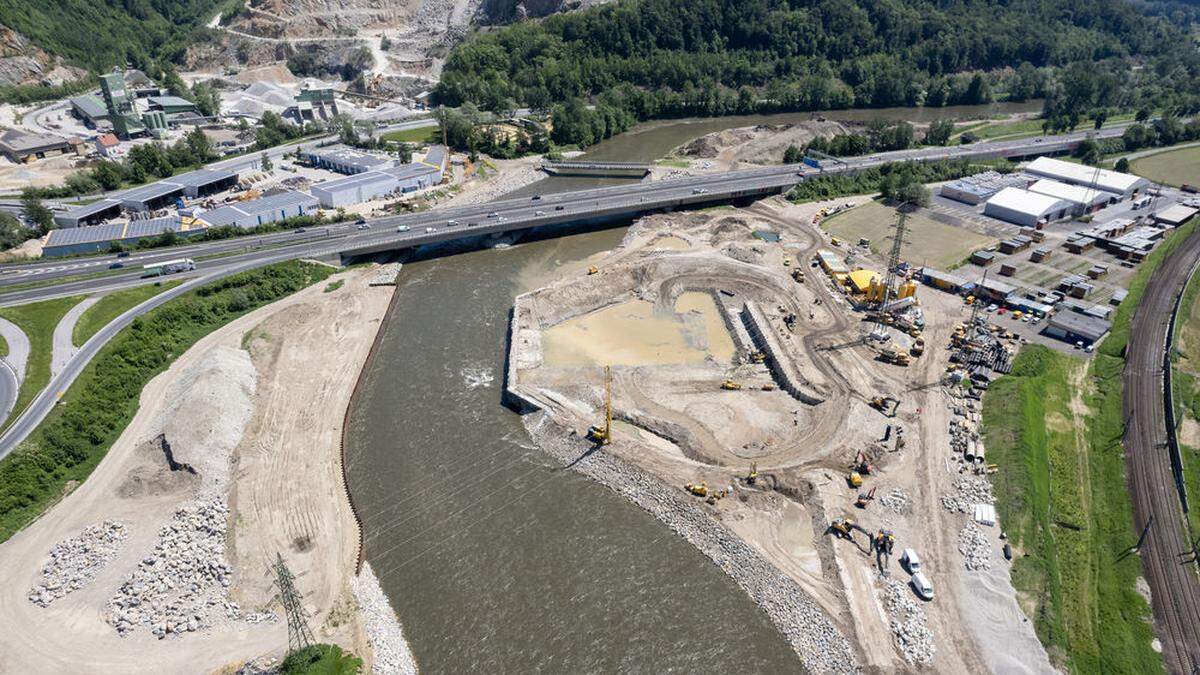 Das Kraftwerk bei Gratkorn wird derzeit errichtet