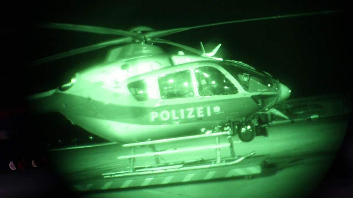 Auch der Polizeihubschrauber war im Einsatz