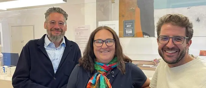 Drei unter einem Dach: Allgemeinmediziner Michael Adomeit, Ursula Eichberger und Johannes Leopold