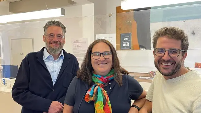 Drei unter einem Dach: Allgemeinmediziner Michael Adomeit, Ursula Eichberger und Johannes Leopold