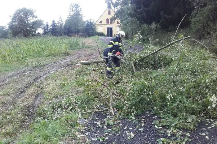 Diese Wassermassen suchten sich einen Weg durch das Ortsgebiet, die Feuerwehr konnte gemeinsam mit Anrainern noch Schlimmeres verhindern.