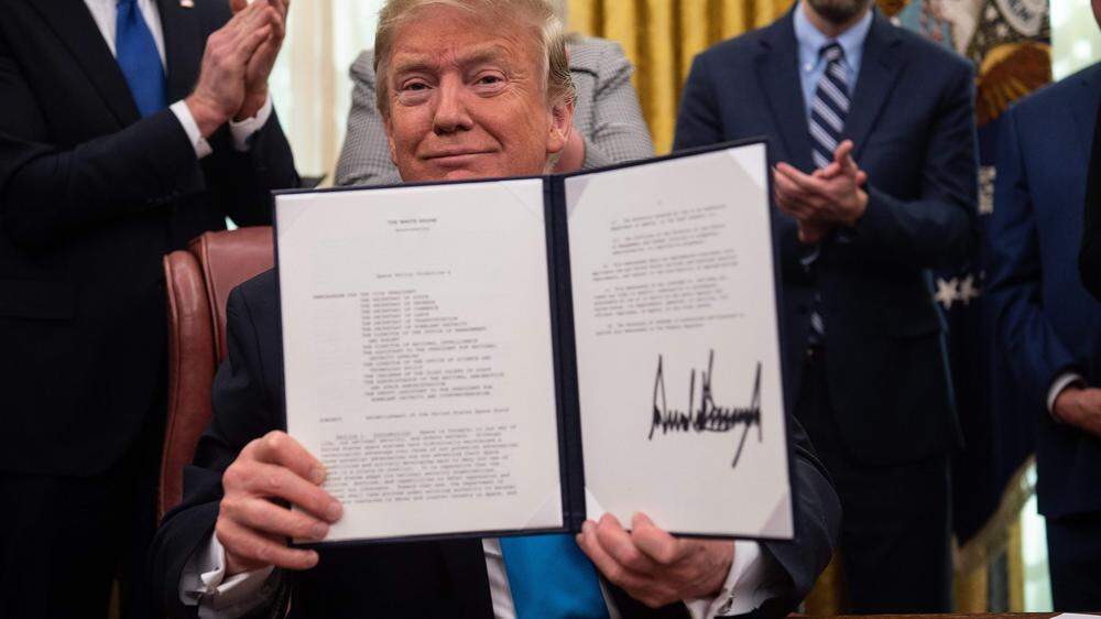 Donald Trump unterzeichnete die Gründungsurkunde im Februar 2019