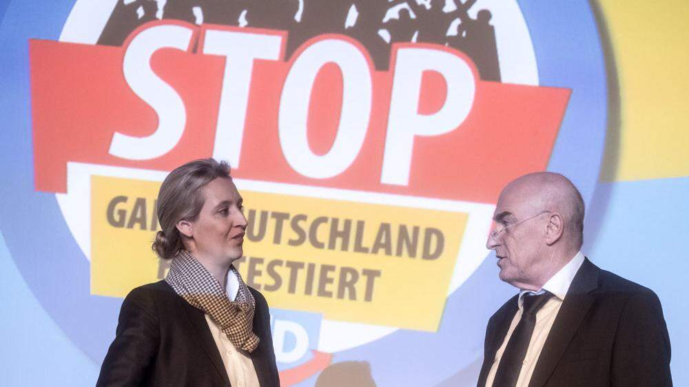 AfD-Fraktionsvorsitzende Alice Weidel mit Klaus Fohrmann