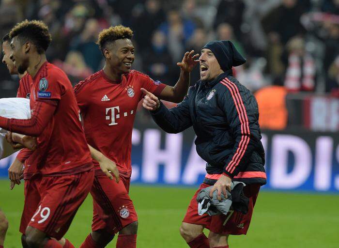 Coman (vorne links) und Alaba hatten die gleiche Haarpracht