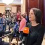 Annalena Baerbock in Kiew vor Pressevertretern