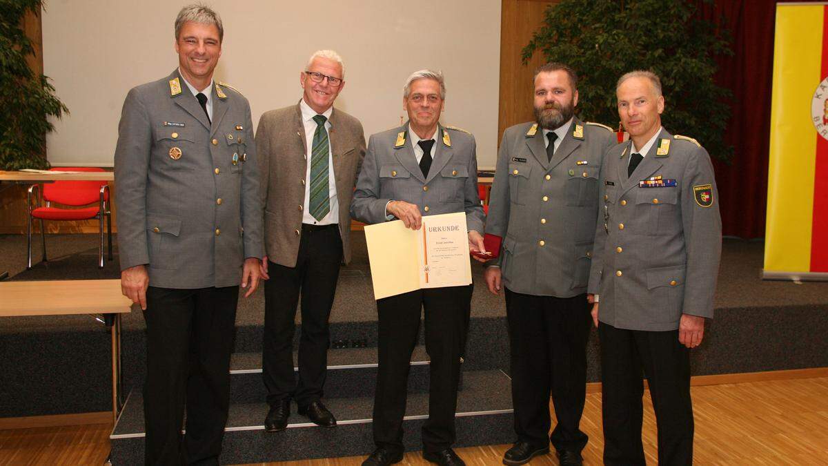 Johannes Leitner, Alfred Tiefnig, Ernst Jeschke, Gerhard Pucher und Hannes Hössl (von links)