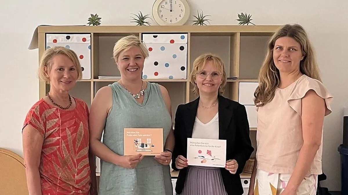 Sonja Kahr, Leiterin der Psychosozialen Beratungsstelle, Jacqueline Staber, Nicole Wruss und Alima Matko von Styria vitalis