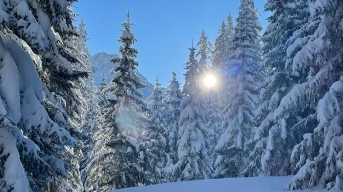 Bereits vor den starken Schneefällen durfte sich Eisenerz über eine große Portion Schnee freuen, wie dieses Foto von Leser-Reporter Toni Albinger beweist.