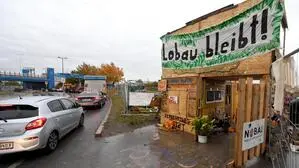 Der Zugang zu einem Lobau-Protestcamp (Archivbild 2021)