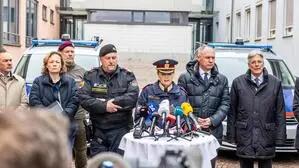 Innenminister Gerhard Karner (ÖVP) bei der Pressekonferenz in Villach