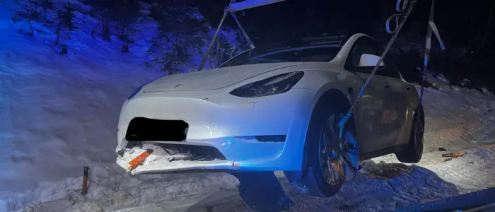 Der Unfall ereignete sich zwischen Neuhaus und Taschelbach, Gemeinde Gaming