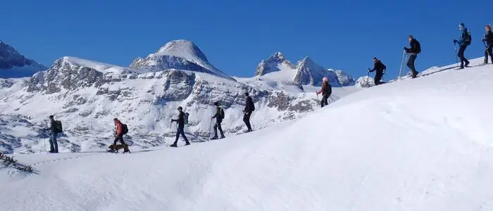 Bei herrlichem Wetter waren die Schüler unterwegs in der winterlichen Bergwelt rund um den Krippenstein