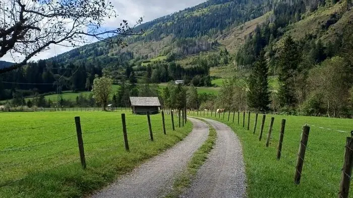 Ein Radweg am Land