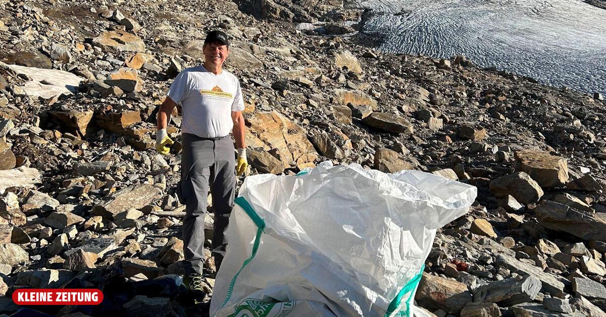 Melting Pasterze Glacier brings decades-old trash to light