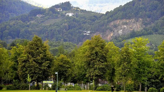 Erstmals landeten auf dem Stubenbergsee vier Wasserflugzeuge