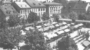 Der Benediktinermarkt in seiner Ursprungsform im Jahr 1948