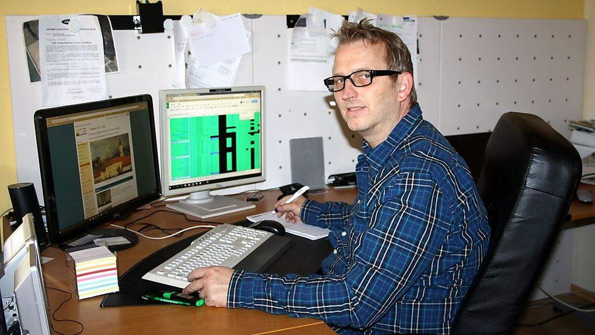 Bernd Krammer bei der Arbeit