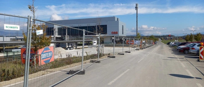 Baustelle am Bahnhof Kühnsdorf-Klopeiner See