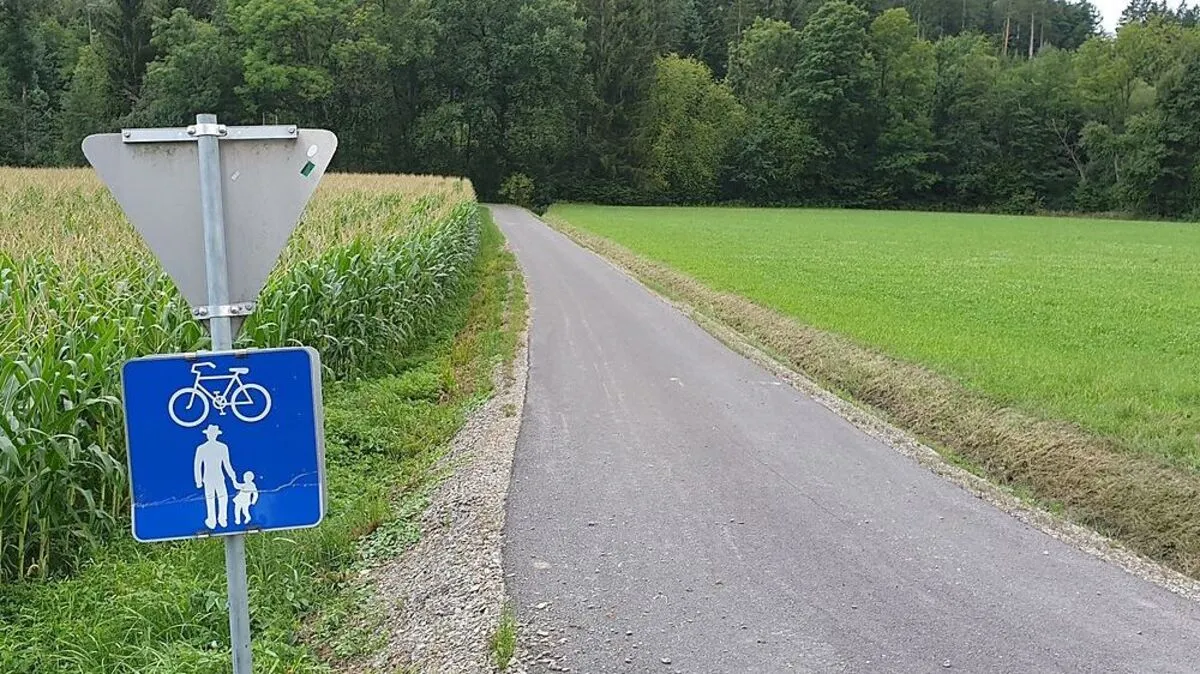 Der schon bestehende Abschnitt des Radweg-Projekts