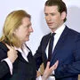 Außenministerin Kneissl und Kanzler Kurz 