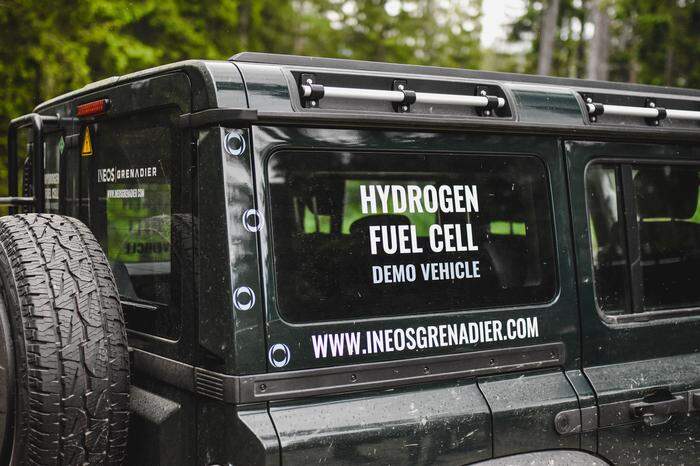 Wasserstoffdemonstrationsfahrzeug von Ineos. Das Konzept wurde auch mit AVL erarbeitet