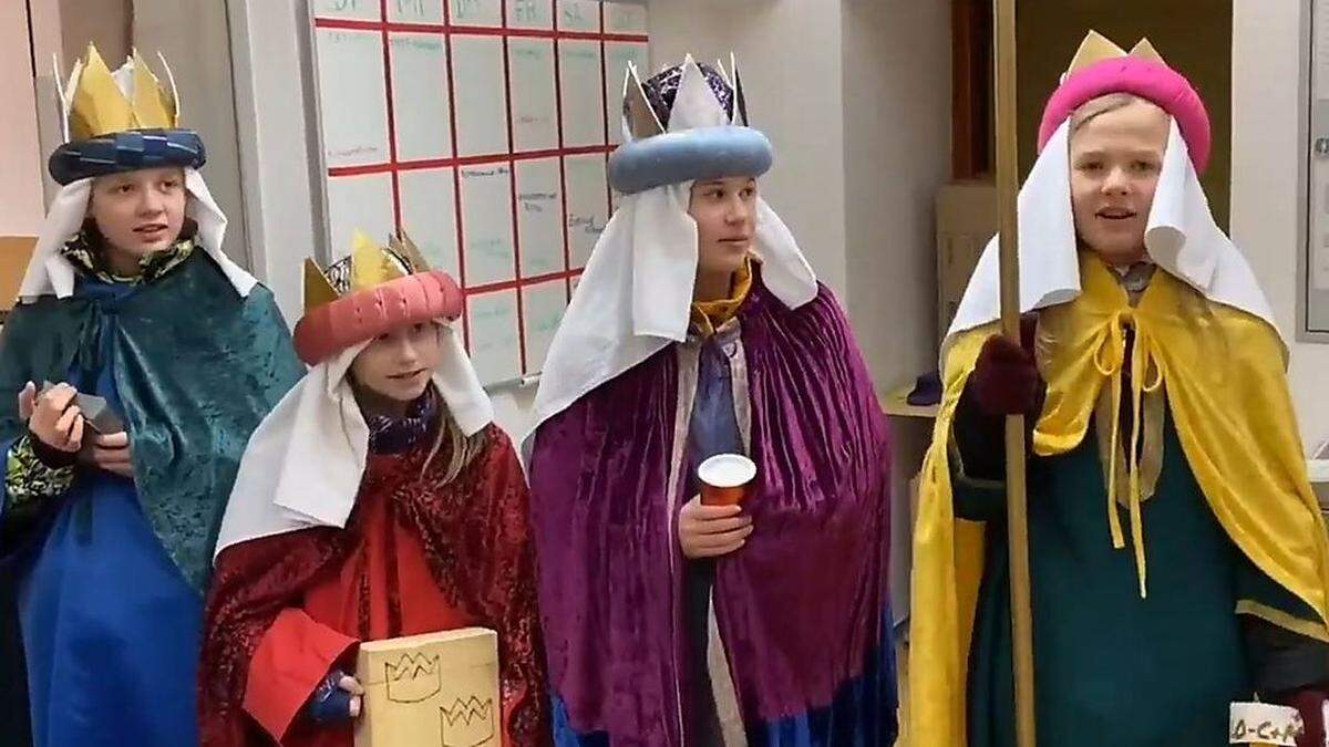 Die Sternsinger besuchten die Leobener Redaktion der Kleine Zeitung