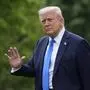 President Donald Trump waves as he walks from the Oval Office to depart on Marine One from the South Lawn of the White House, Thursday, May 1, 2025, in Washington. (AP Photo/Alex Brandon)