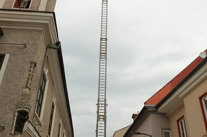 Die Feuerwehr bot den Gästen, die sich in luftige Höhen wagen wollten, einen spektakulären Blick über Trofaiach.
