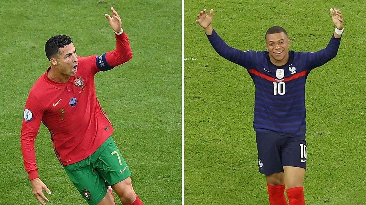 Cristiano Ronaldo und Kylian Mbappé