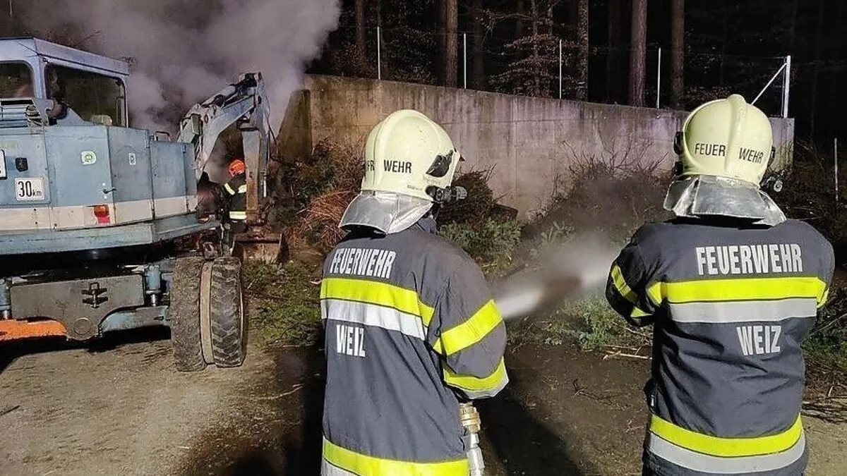 Die Feuerwehr Weiz löschte den Brand