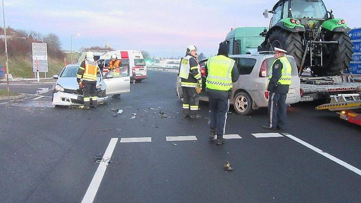 Wieder einmal krachte es beim Lärmschutztunnel in Gniebing